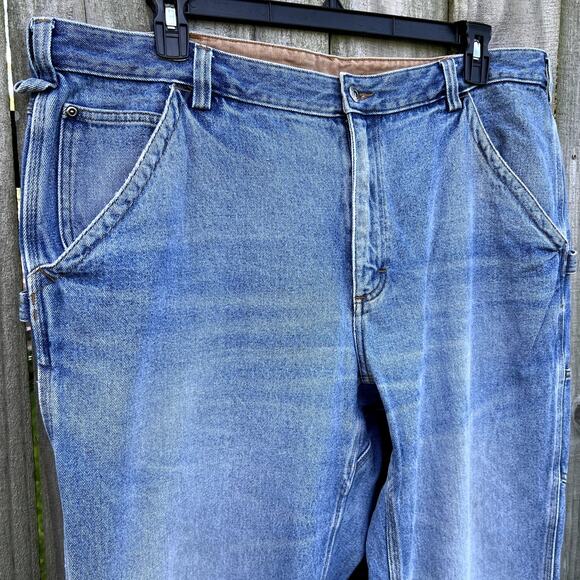 Duluth Trading‎ Co Carpenter Jeans Size 42x30 Heavy Duty Workwear Denim - Picture 4 of 6